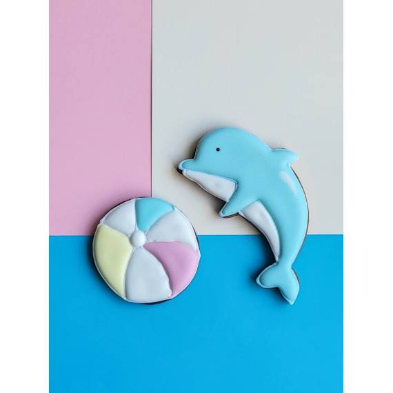 Zestaw ciasteczek: delfin z piłką